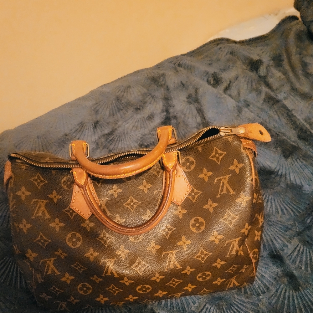 Auth Louis Vuitton Speedy 35 Satchel #47192L28B